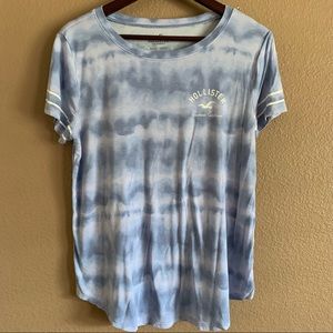 Hollister Blue Tie Dye Easy Tee Size Medium EUC